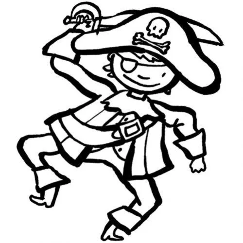 Dibujo de un pirata para pintar - Dibujos para colorear de hadas y ...