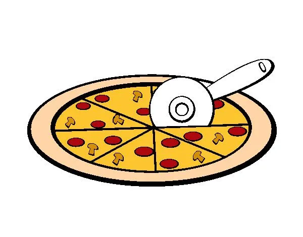 Dibujo de pizza! pintado por Yamile11 en Dibujos.net el día 01-08 ...