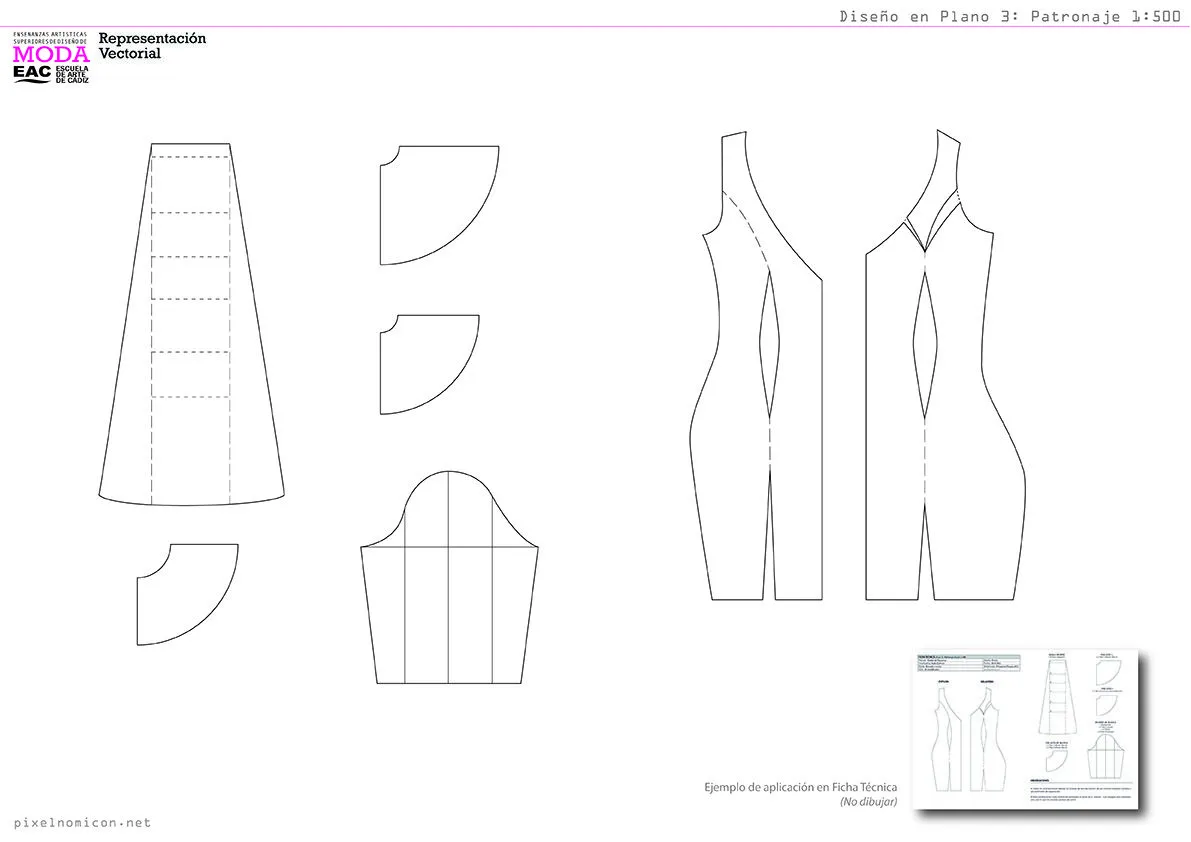 Dibujo en Plano para Diseño de Moda | pixelnomicon