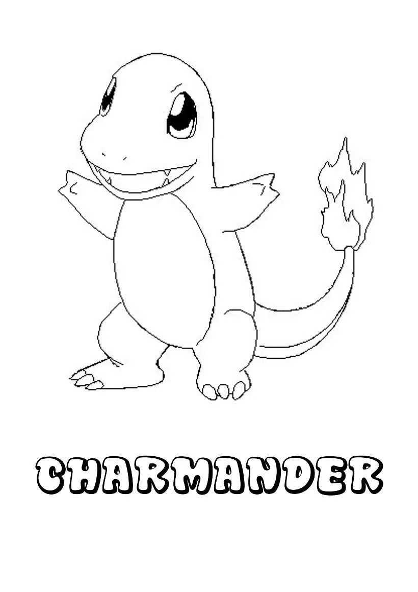 Dibujo Pokemon Charmander - Dibujos para colorear POKEMON FUEGO