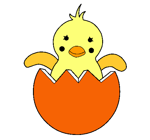 Dibujo de Pollito pintado por Preescolar en Dibujos.net el día 15 ...