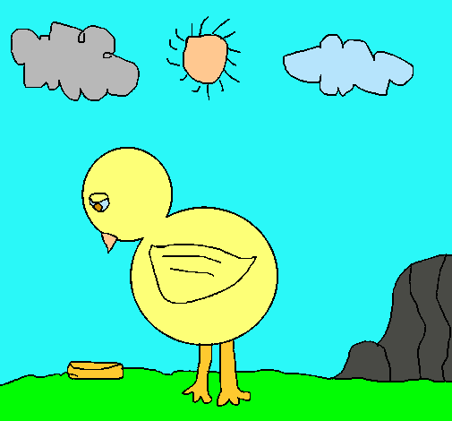 Dibujo de Pollito triste pintado por Amede en Dibujos.net el día ...