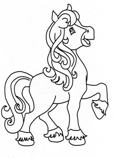 Dibujo de Poni. Dibujo para colorear de Poni. Dibujos infantiles ...