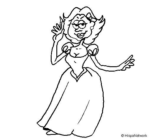 Dibujo de Princesa adulta para Colorear - Dibujos.net