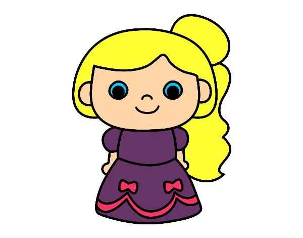 Dibujo de Princesa alegre pintado por Daniela999 en Dibujos.net el ...