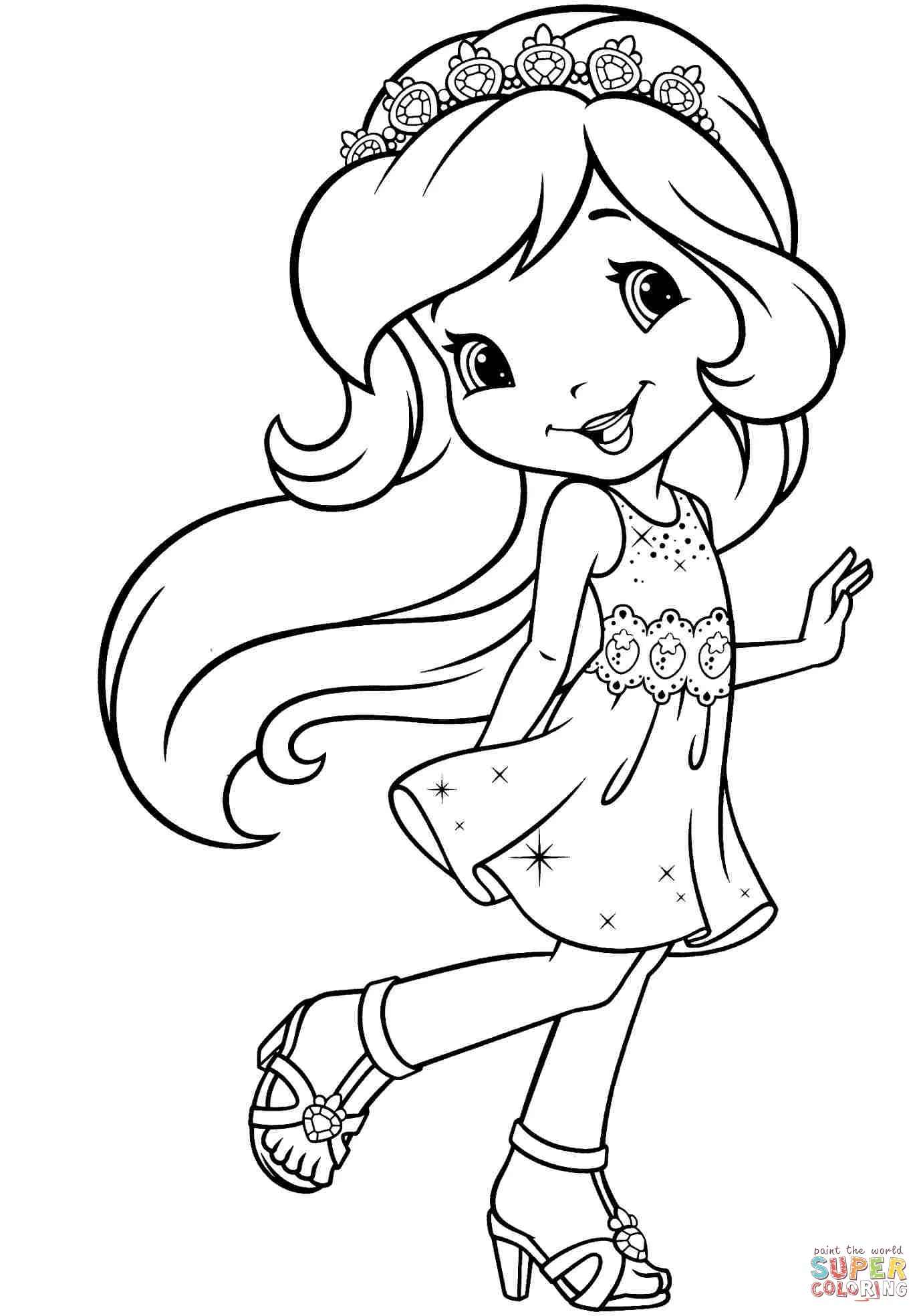 Dibujo de Princesa Fresita para colorear | Dibujos para colorear ...