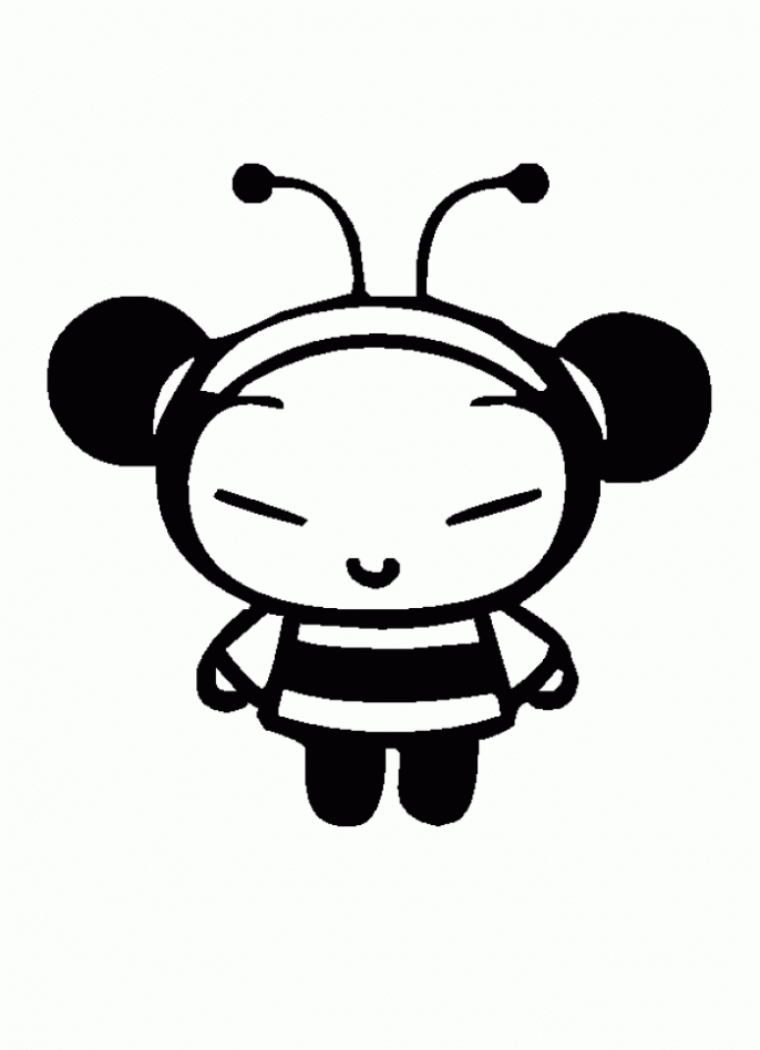  ... abeja para colorear. Dibujos infantiles de Pucca de abeja. Colorear