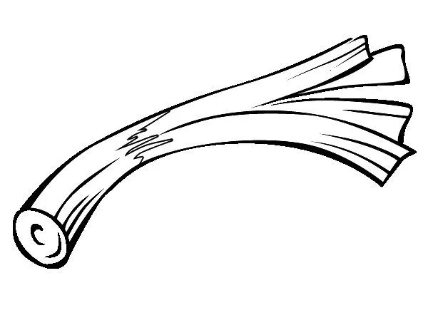 Dibujo de Puerro para Colorear - Dibujos.net