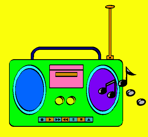 Dibujo de Radio cassette 2 pintado por Okidoki en Dibujos.net el ...