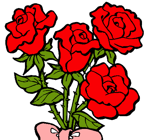 Dibujo de Ramo de rosas pintado por Rosas en Dibujos.net el día 12 ...