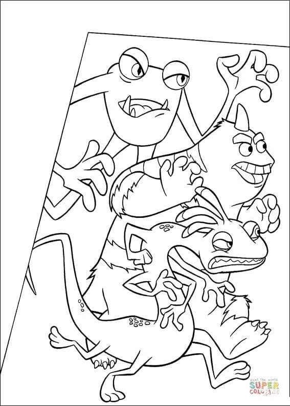 Dibujo de Randall Boggs, Claws Ward y Lanky Schmidt para colorear ...