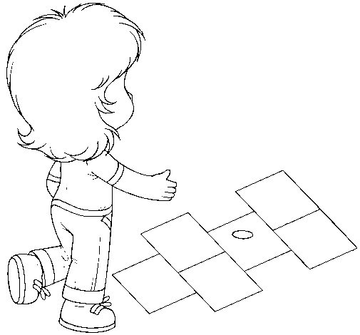 Dibujo de Rayuela para Colorear