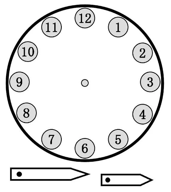 Manecillas del reloj para colorear - Imagui