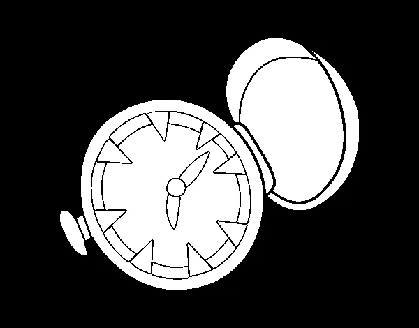 Dibujo de Reloj de bolsillo para Colorear