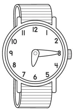 DIBUJO RELOJ DE PULSERA PARA COLOREAR