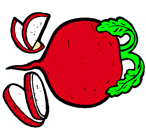 Dibujo de Remolacha cortada pintado por Rabano en Dibujos.net el ...