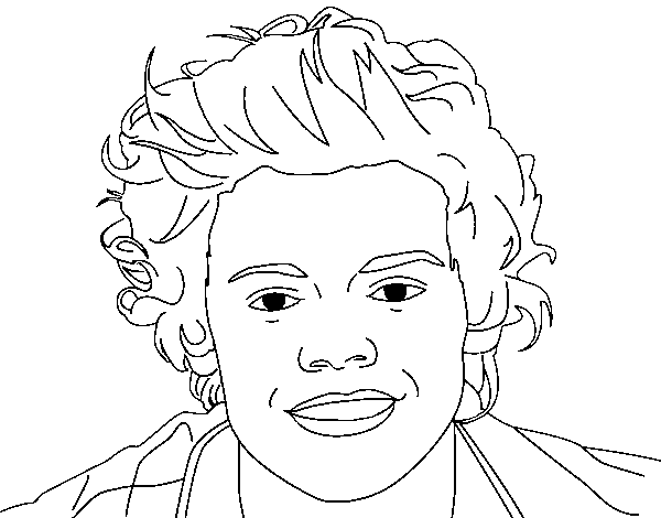 Dibujo de Retrato de Harry Styles para Colorear