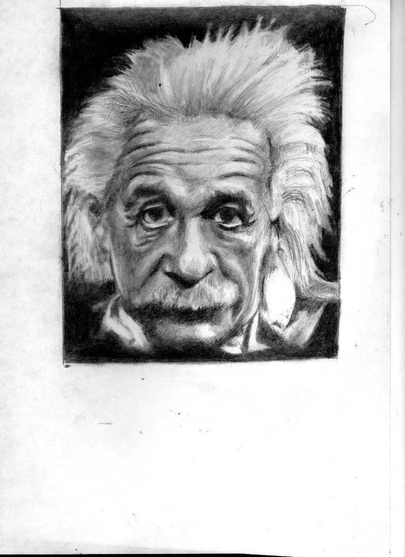 Dibujo Retratos y Caricaturas: RETRATO DE ALBERT EINSTEIN