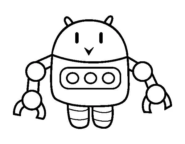 Dibujo de Robot con pinzas para Colorear - Dibujos.net