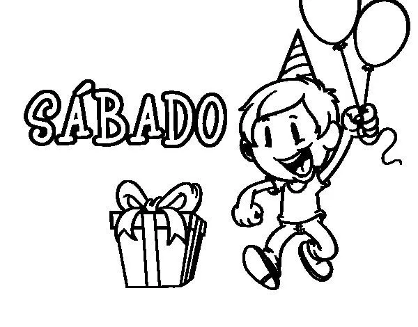 Dibujo de Sábado para Colorear - Dibujos.net