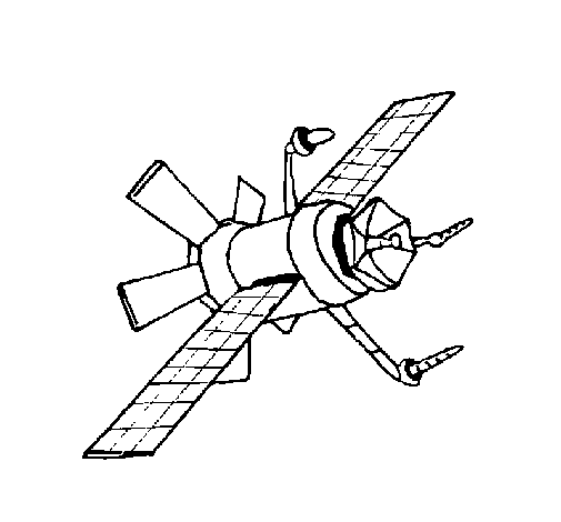 Dibujo de Satélite para Colorear - Dibujos.net