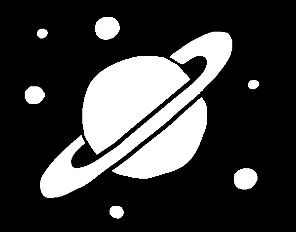 Dibujo de Satélites de Saturno para Colorear - Dibujos.net