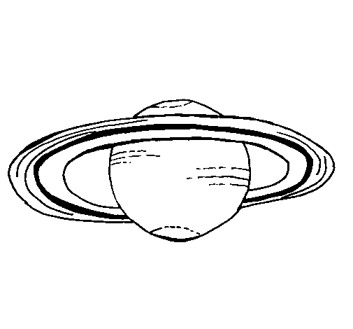 Dibujo de Saturno para Colorear - Dibujos.net