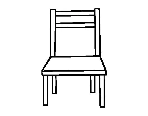 Dibujo de Una silla de madera para Colorear - Dibujos.net