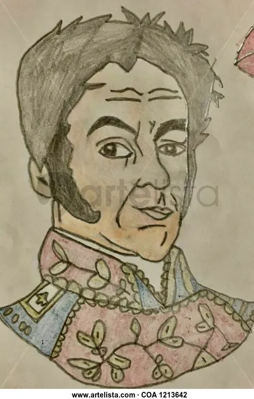 Dibujo de Simon Bolivar Aneth Blanco - Artelista.com