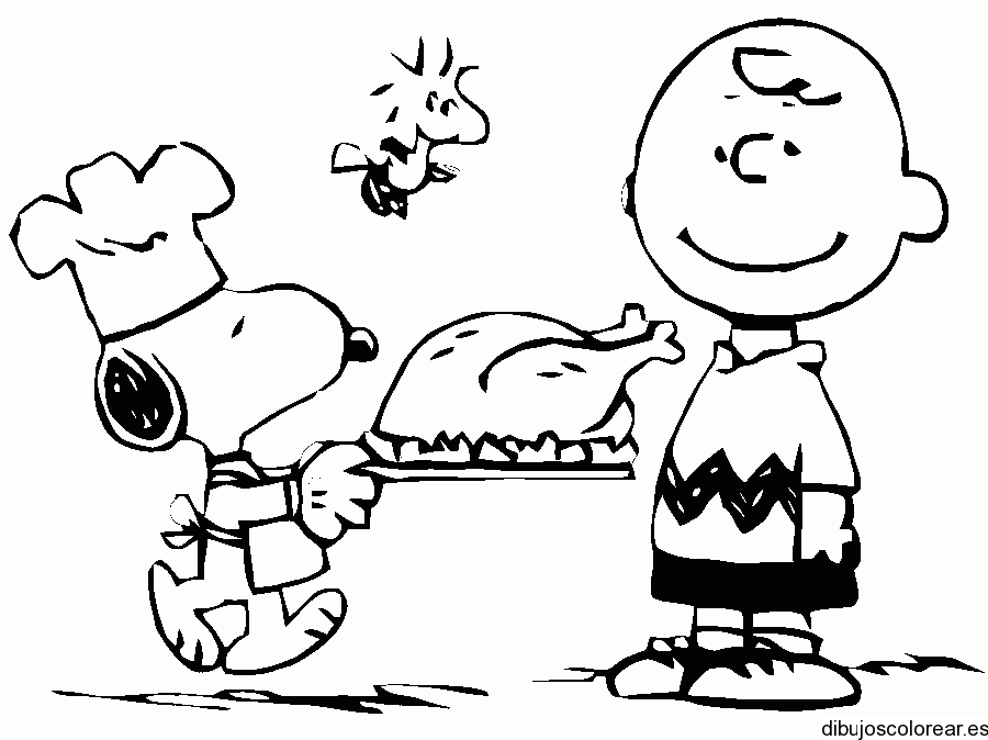 Dibujo de Snoopy cocinero | Dibujos para Colorear