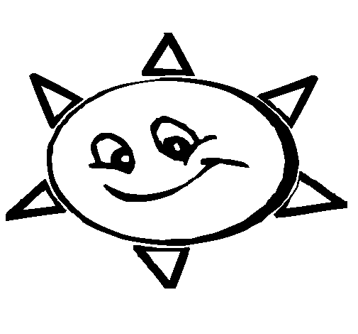 Dibujo de Sol sonriente para Colorear - Dibujos.net