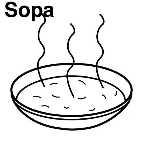 DIBUJO DE SOPA PARA PINTAR