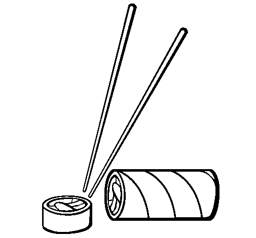 Dibujo de Sushi 1 para Colorear - Dibujos.net