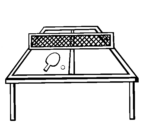 Dibujo de Tenis de mesa 1 para Colorear - Dibujos.net