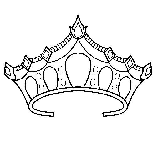 Dibujo de Tiara para Colorear - Dibujos.net