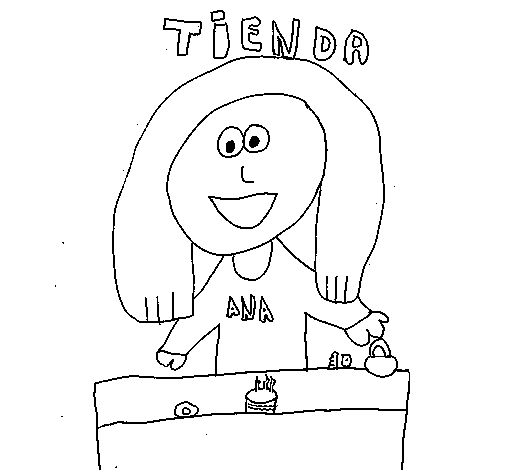 Dibujo de Tienda para Colorear
