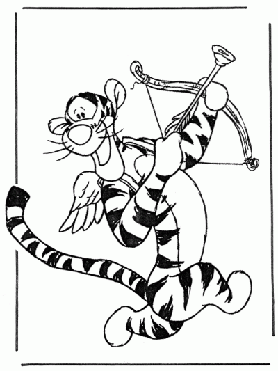 Dibujo de Tigger cupido. Dibujo para colorear de Tigger cupido ...