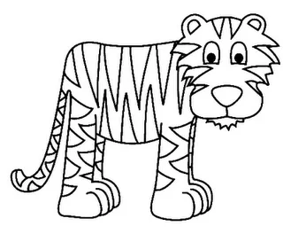 COLOREA TUS DIBUJOS: Tigre para colorear