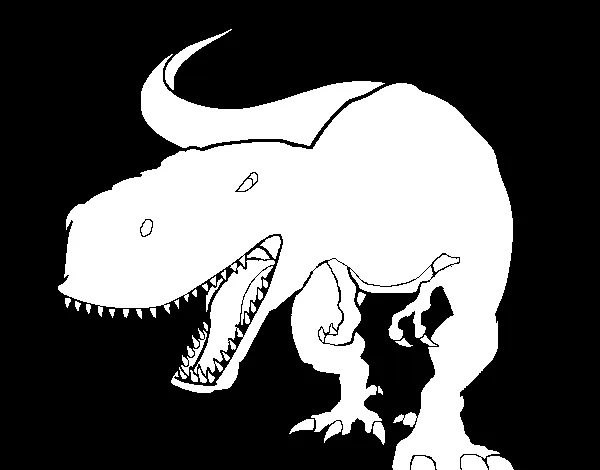 Dibujo de Tiranosaurio Rex enfadado para Colorear - Dibujos.net