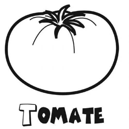 Dibujo con un tomate para imprimir y colorear - Dibujos para ...