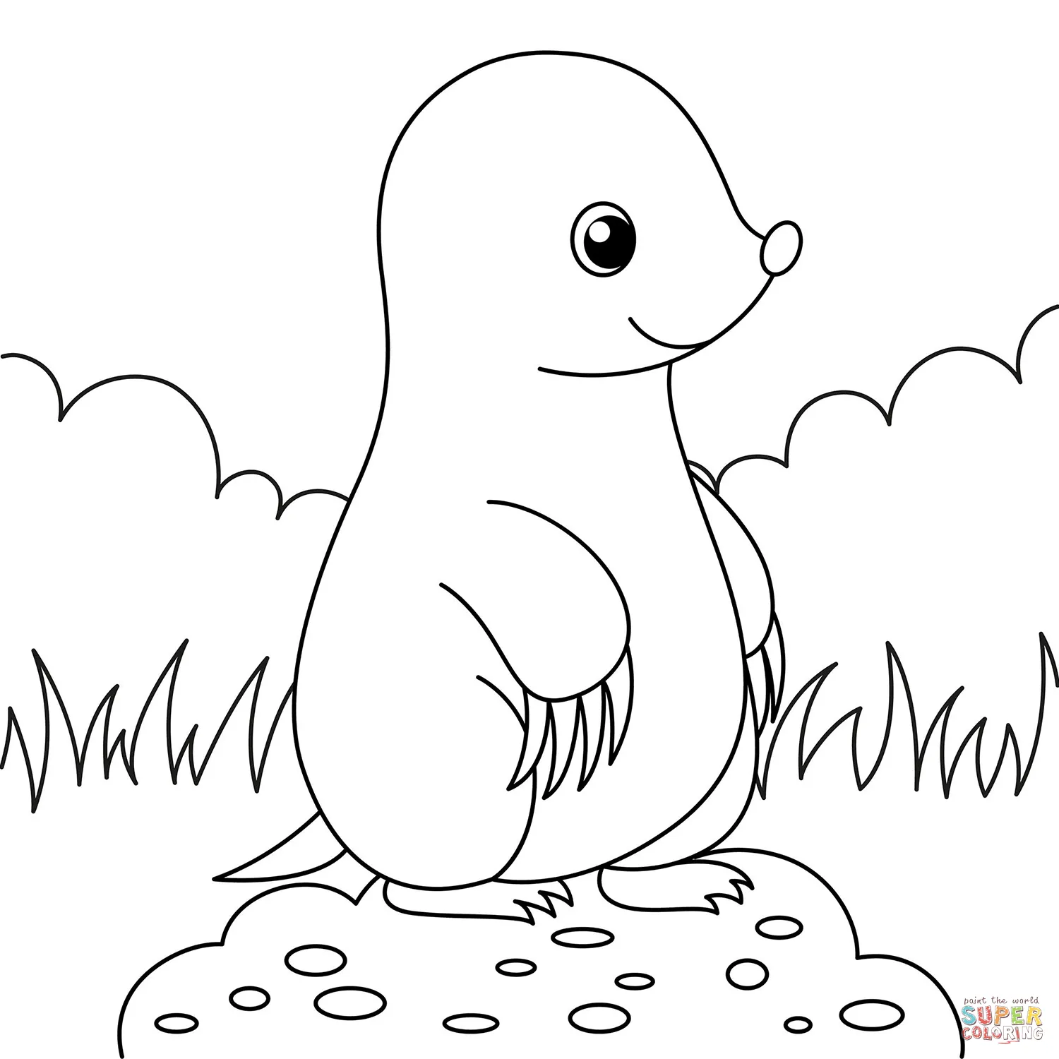 Dibujo de Topo lindo para colorear | Dibujos para colorear imprimir gratis