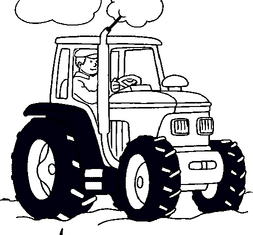 Dibujo de Tractor en funcionamiento pintado por Ezequielcas en ...