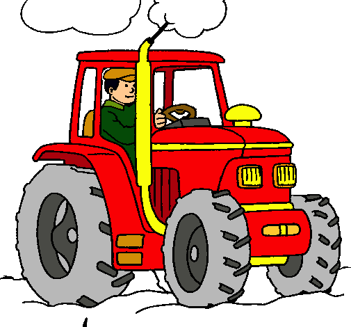 Dibujo de Tractor en funcionamiento pintado por Vero en Dibujos ...