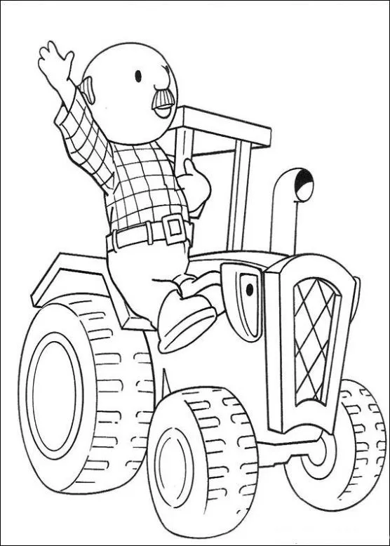 Dibujo de Tractor con un granjero para colorear. Dibujos ...