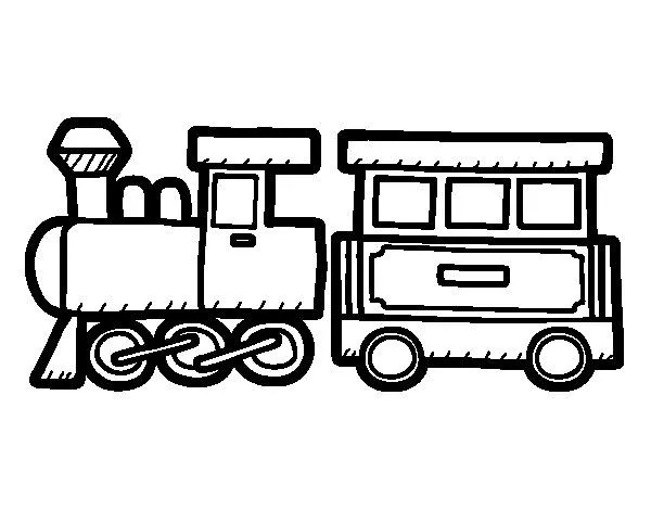 Dibujo de Tren alegre para Colorear - Dibujos.net