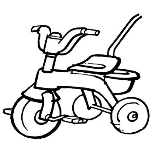 Dibujo de un triciclo para imprimir y pintar - Dibujos para ...