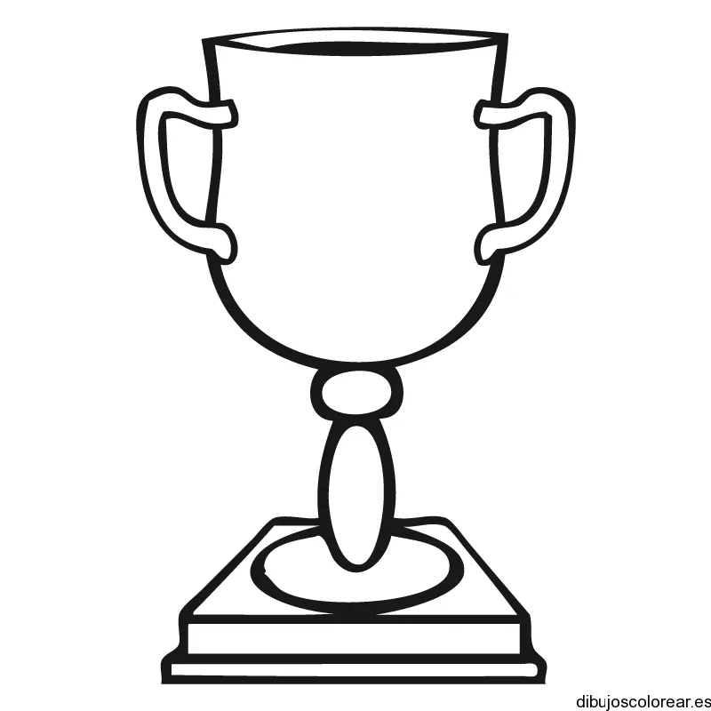 Dibujo de un trofeo de copa | Dibujos para Colorear