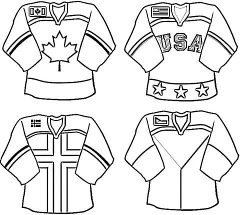 Dibujo de Uniformes de la Liga Nacional de Hockey para colorear ...