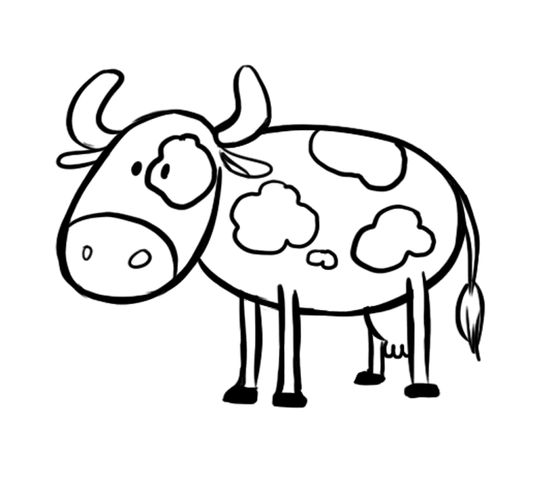 Dibujos de Vaca con manchas para colorear