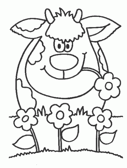 Dibujo de Vaca para colorear. Dibujos infantiles de Vaca. Colorear ...